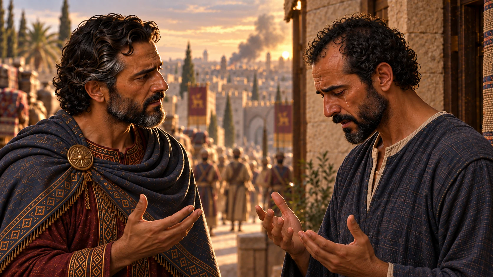 Hazael asks why Elisha weeps, and Elisha grieves over the devastation he foresees for Israel.