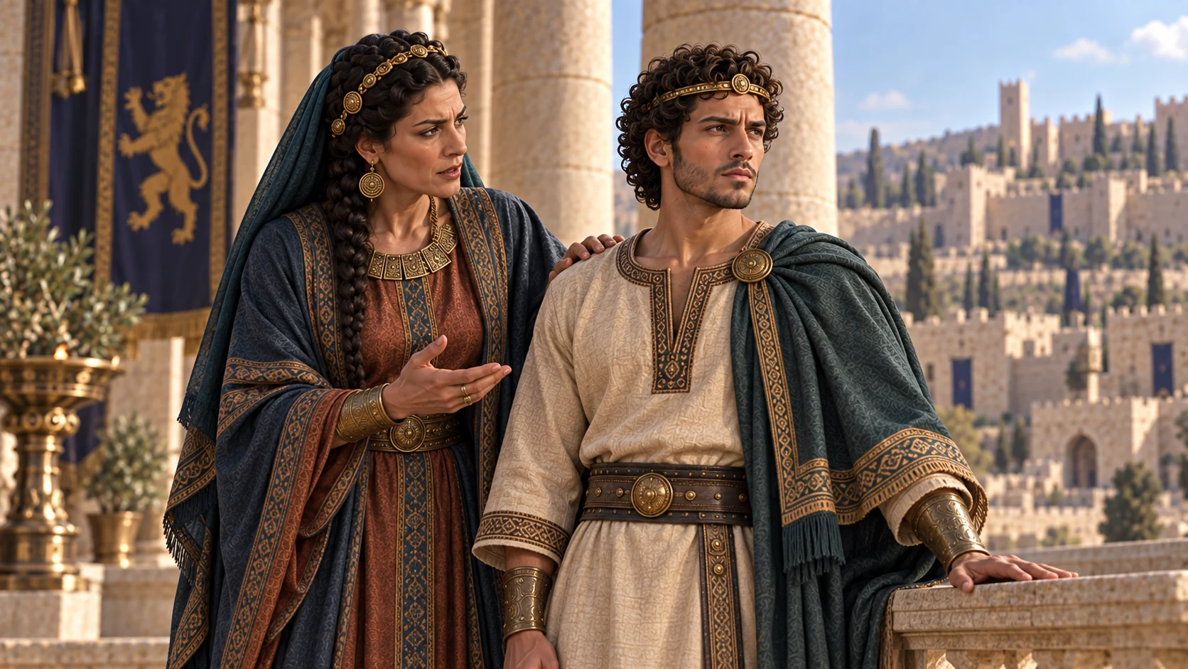 At twenty-two, Ahaziah of Judah begins a brief reign; his mother is Athaliah.