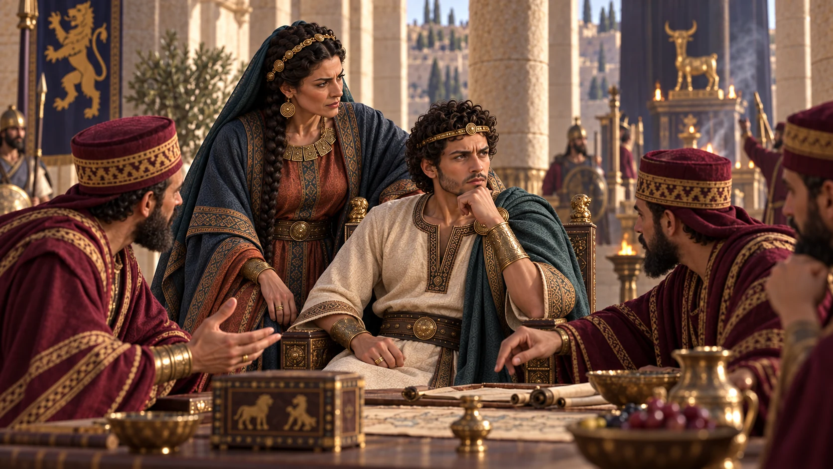 Ahaziah of Judah follows the house of Ahab, binding the two royal families together.