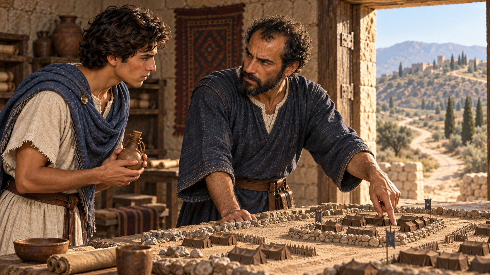 The messenger is told to separate Jehu son of Jehoshaphat from the gathered commanders.