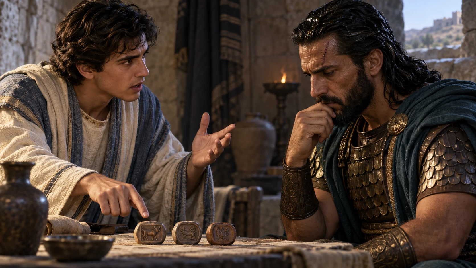 The messenger recalls the fallen houses of Jeroboam and Baasha as a warning for Ahab’s line.