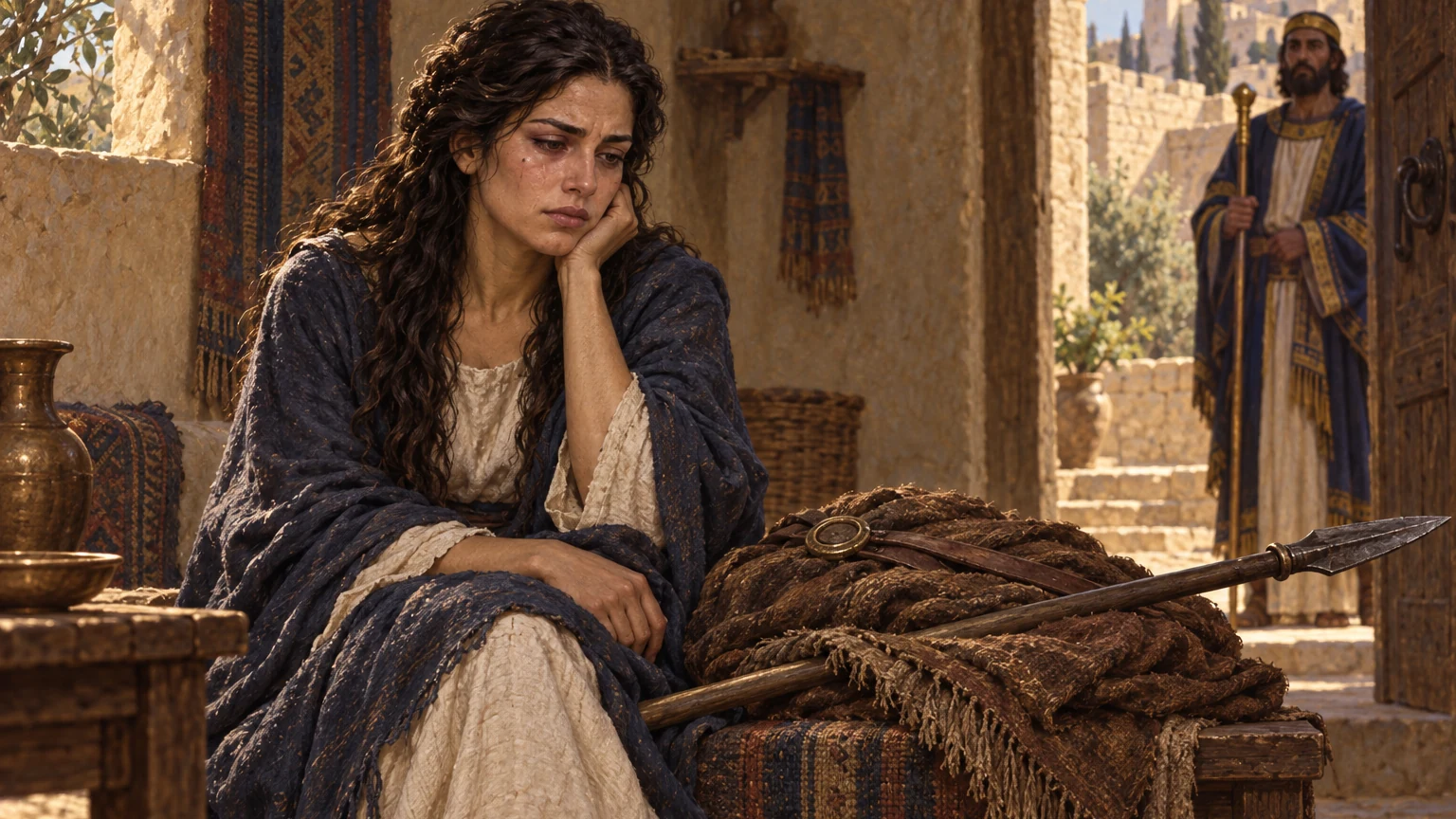 Bathsheba mourns Uriah.
