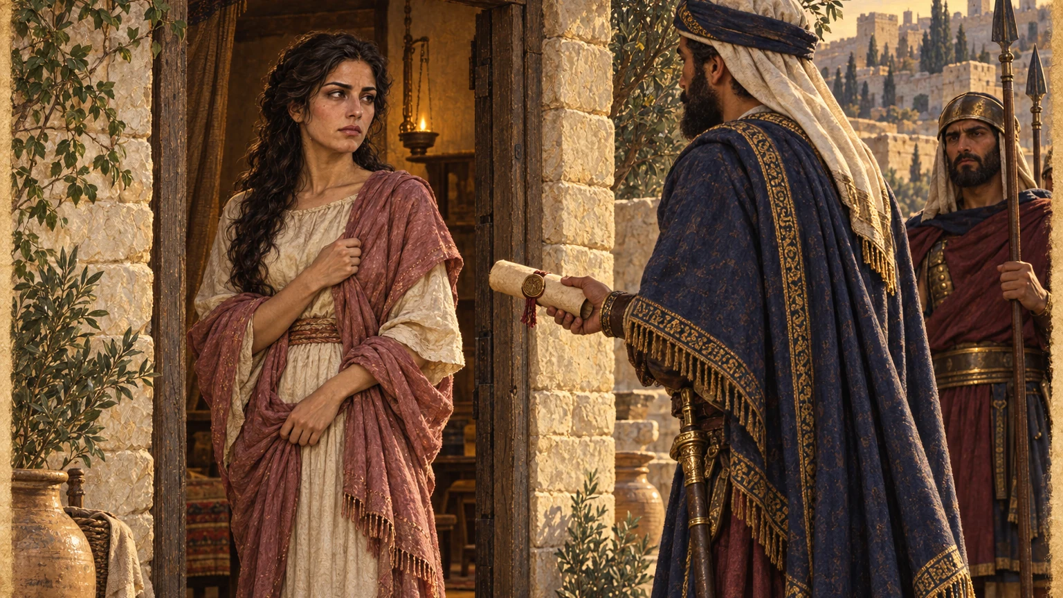 Bathsheba receives David’s royal summons.