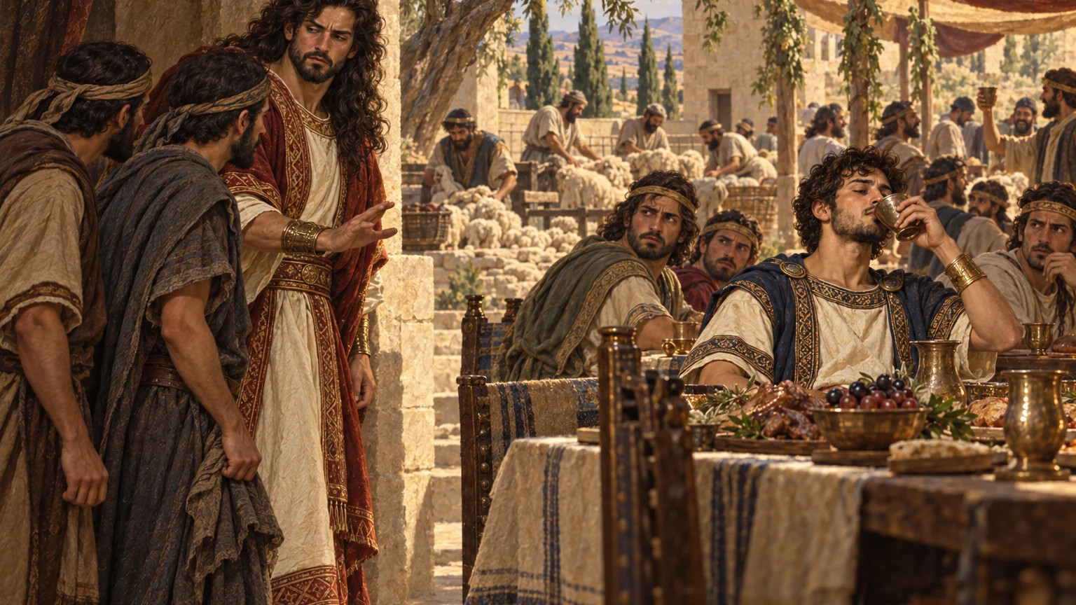Absalom gives the order at the Baal-hazor feast.