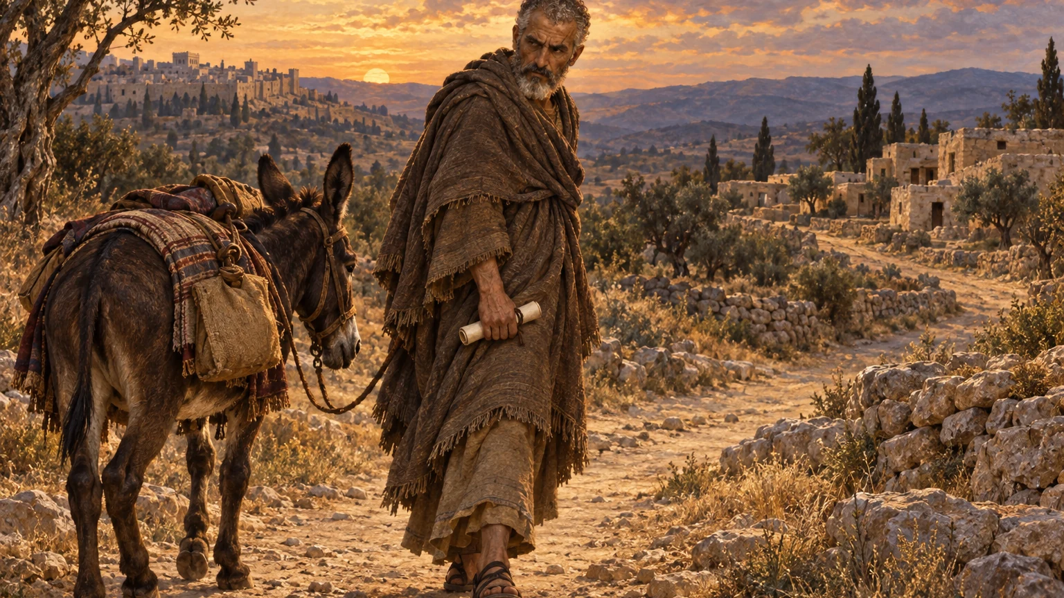 Ahithophel departs for Giloh after his counsel is rejected.