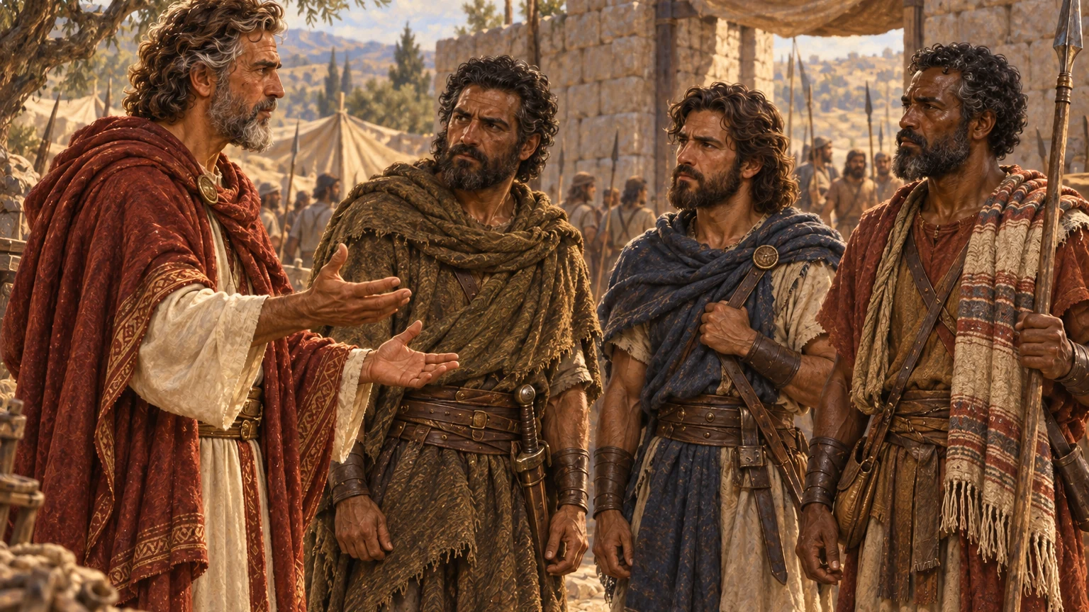 David orders Joab, Abishai, and Ittai to deal gently with Absalom.
