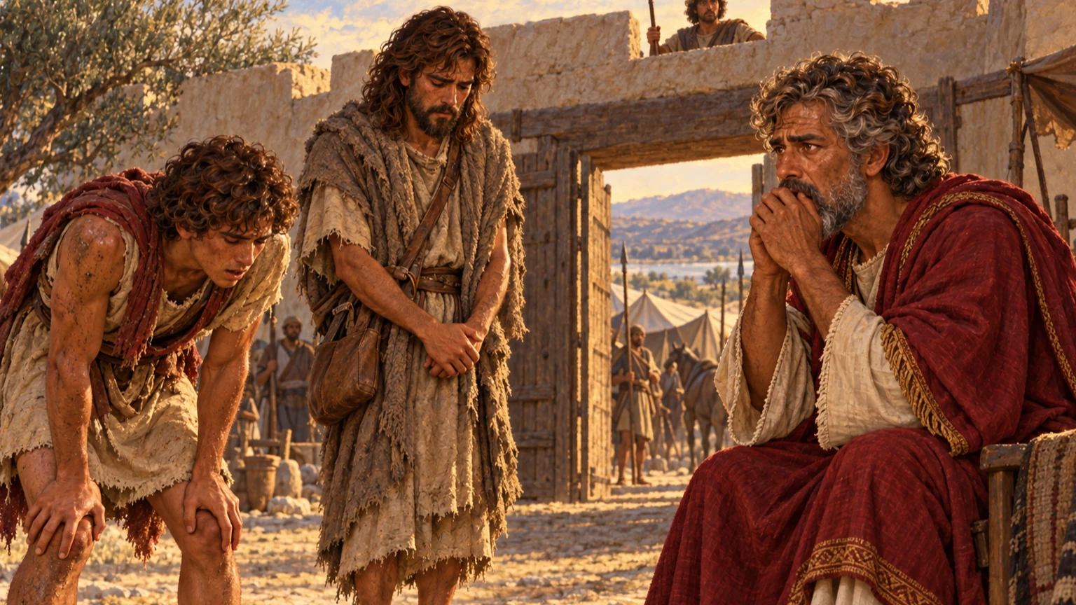 Runners bring David the news of Absalom’s death.