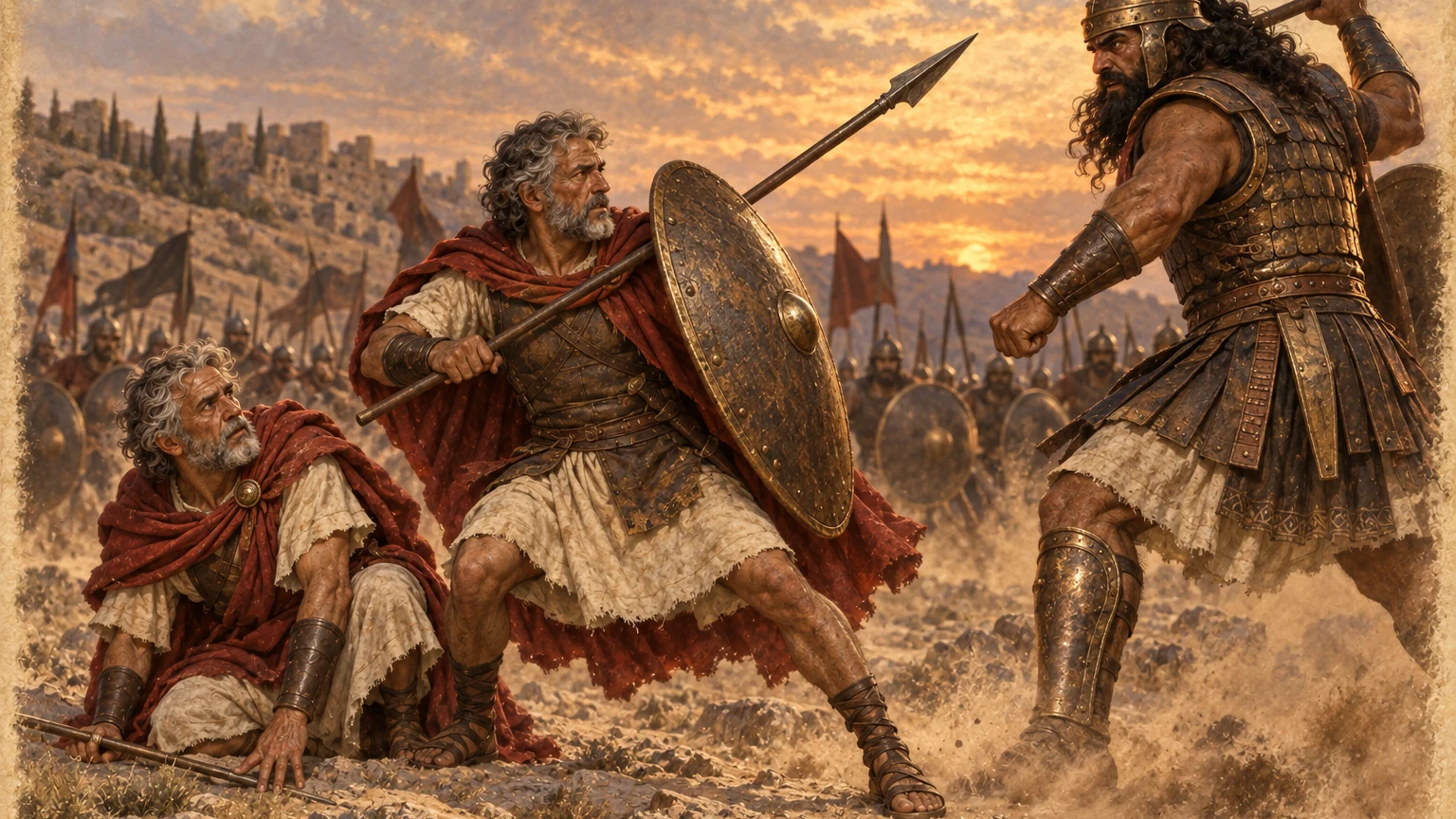 Abishai Rescues David.