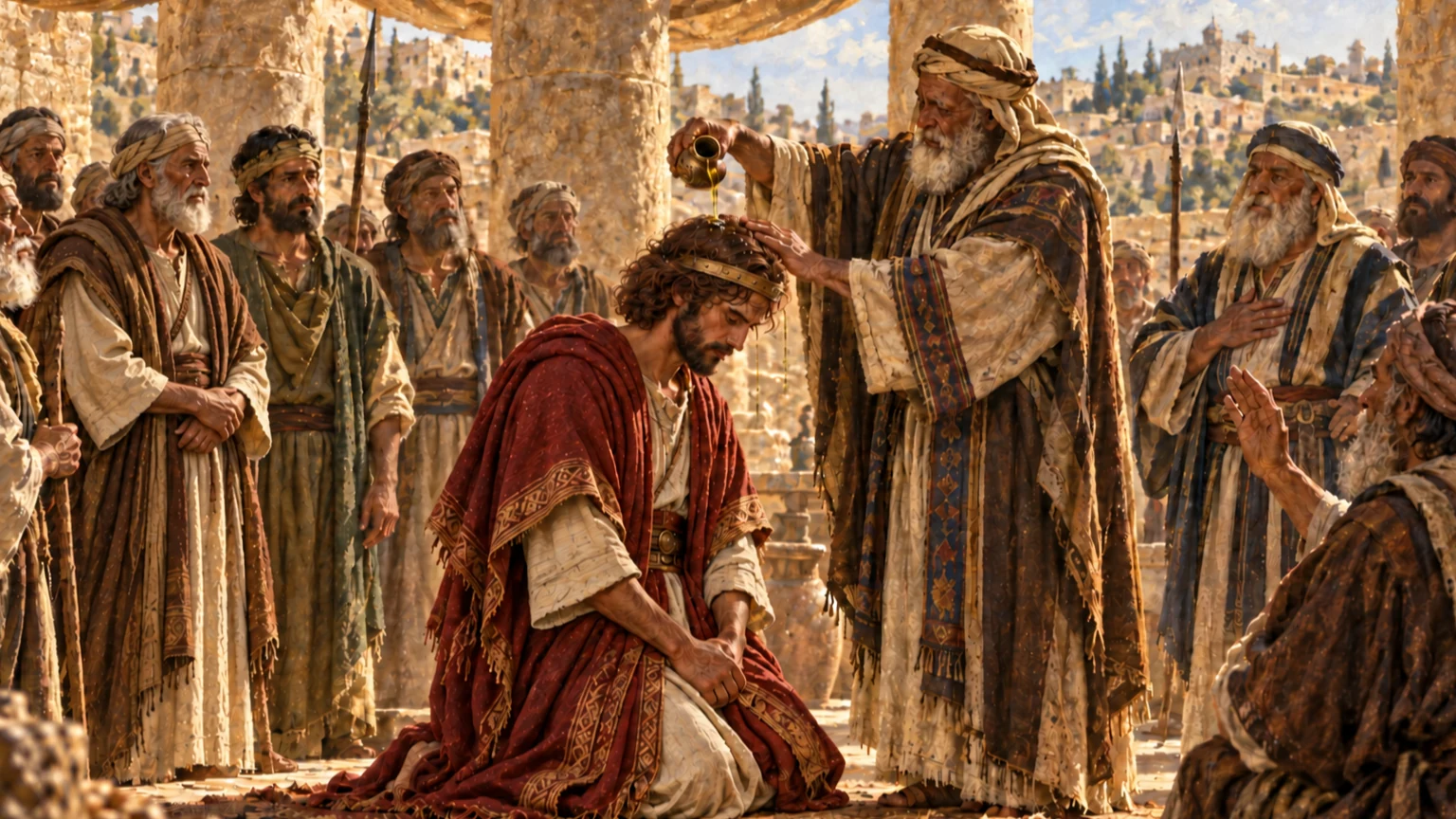 Elders anoint David over all Israel.