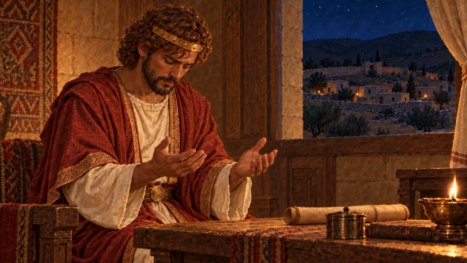 David responds in prayer.