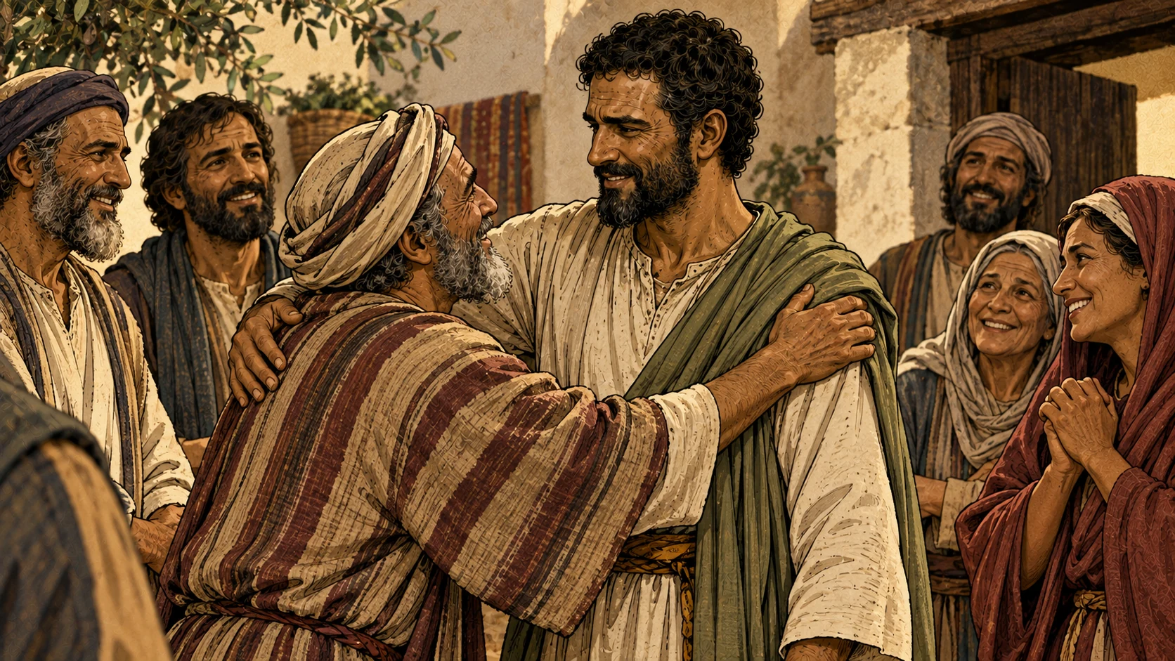 The Jerusalem believers welcome Paul and his companions gladly.