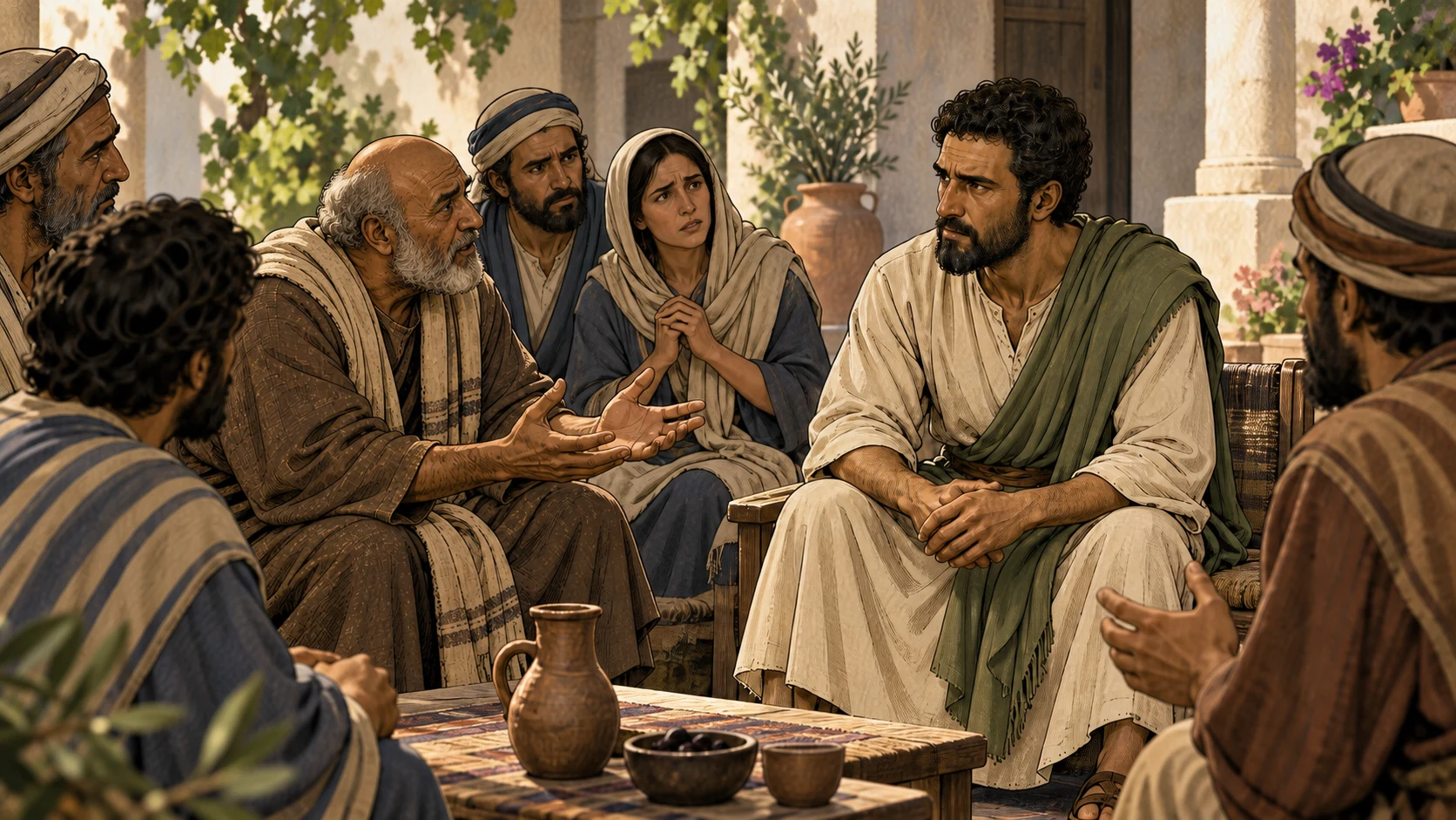 The disciples at Tyre warn Paul about going to Jerusalem.