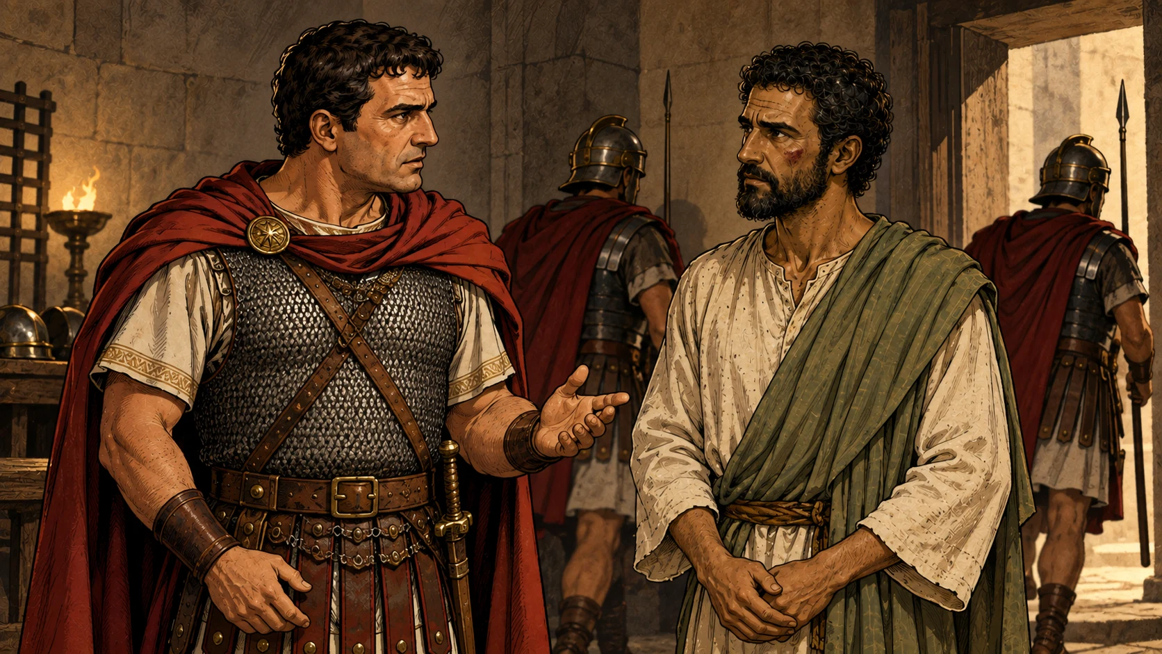 Paul tells the commander that he was born a citizen, and the examiners withdraw.