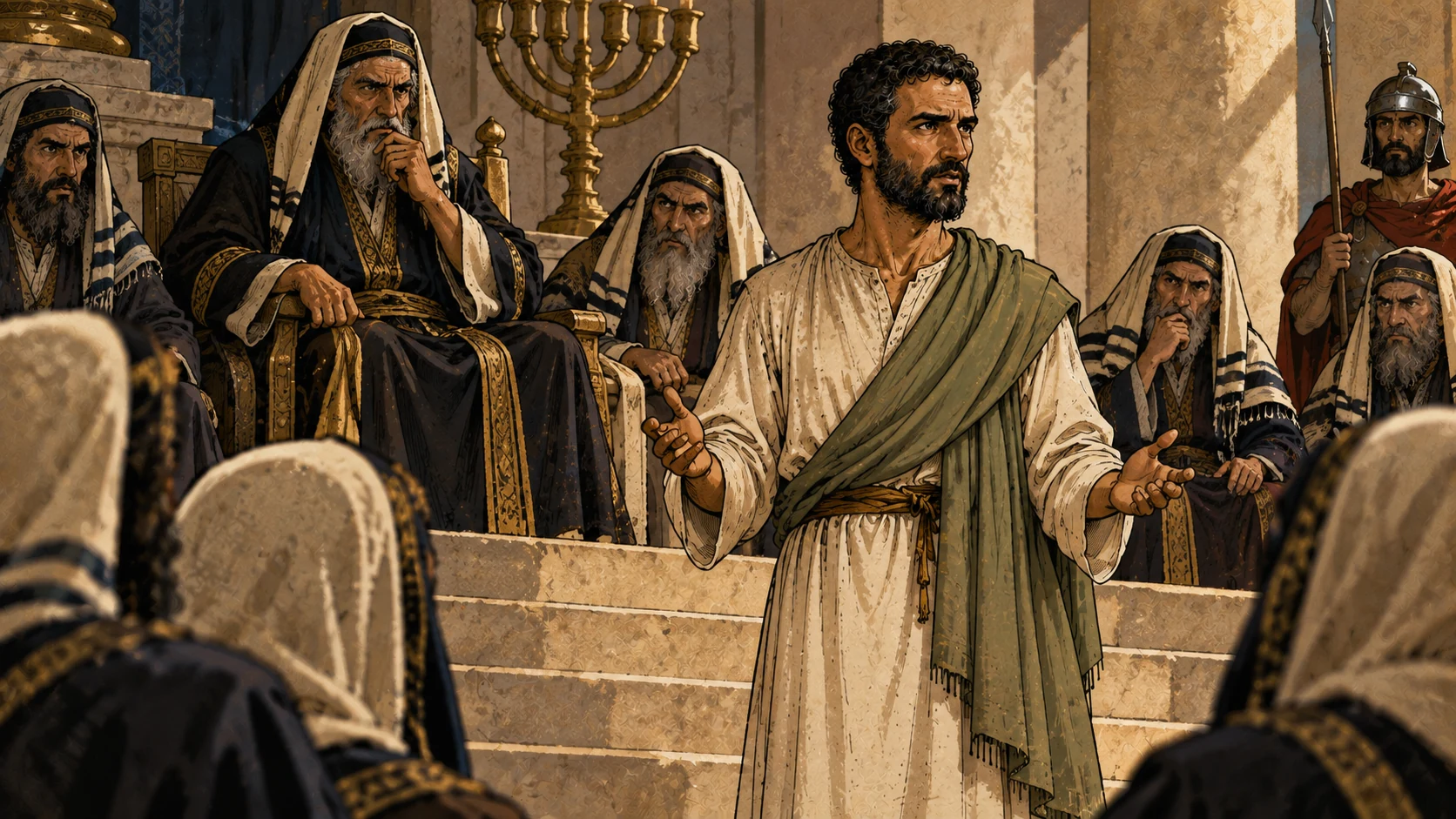 Paul tells the council he has lived before God with a good conscience.