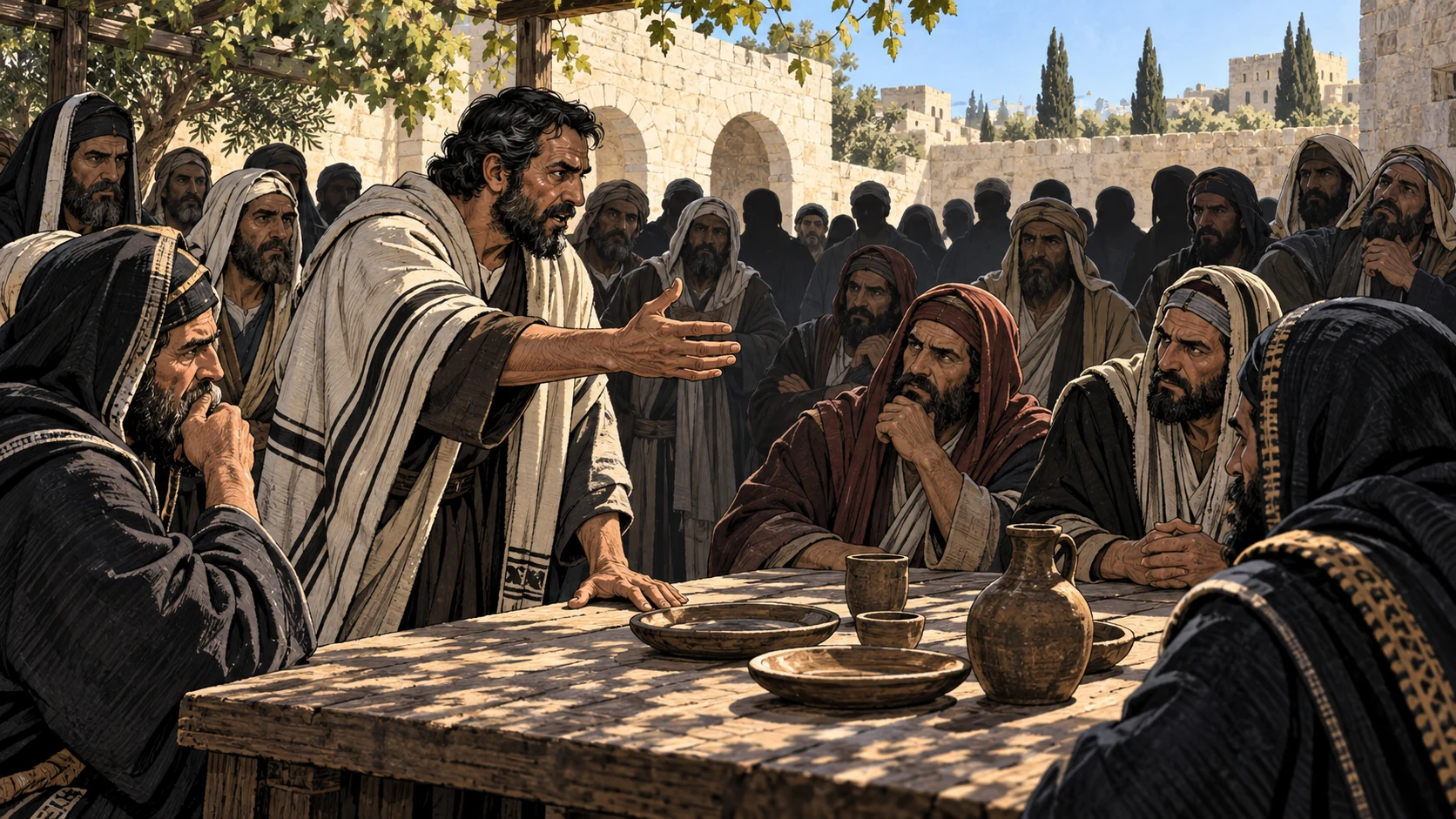 Conspirators pledge not to eat or drink until they kill Paul.
