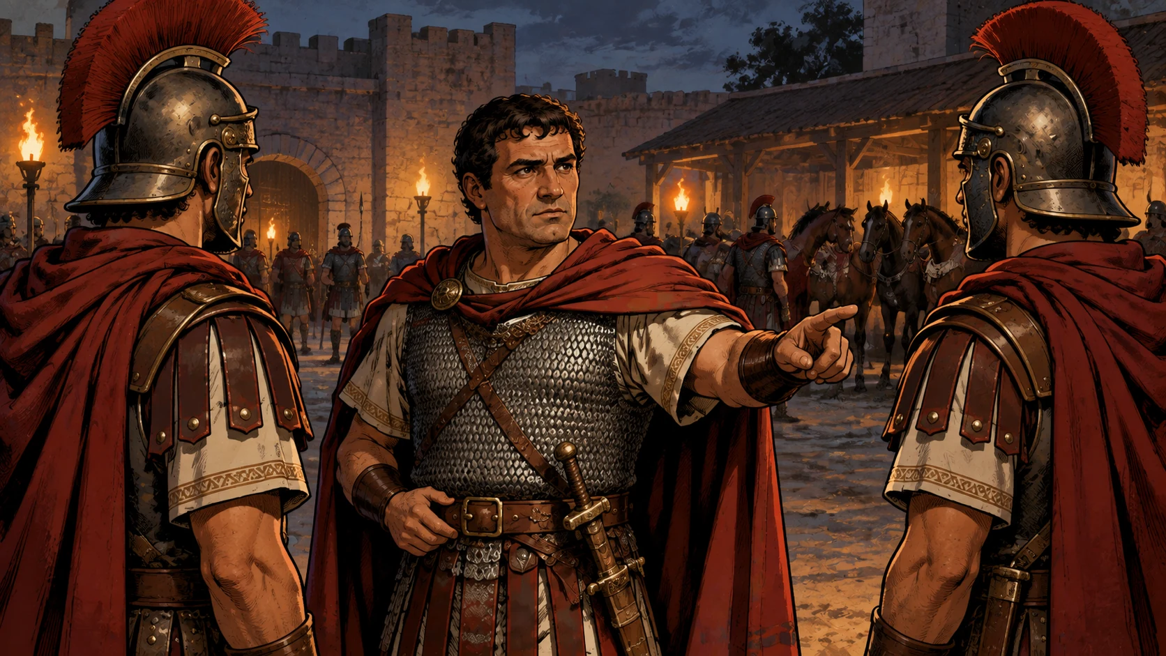 Lysias orders two centurions to prepare soldiers, horsemen, and mounts for Paul.