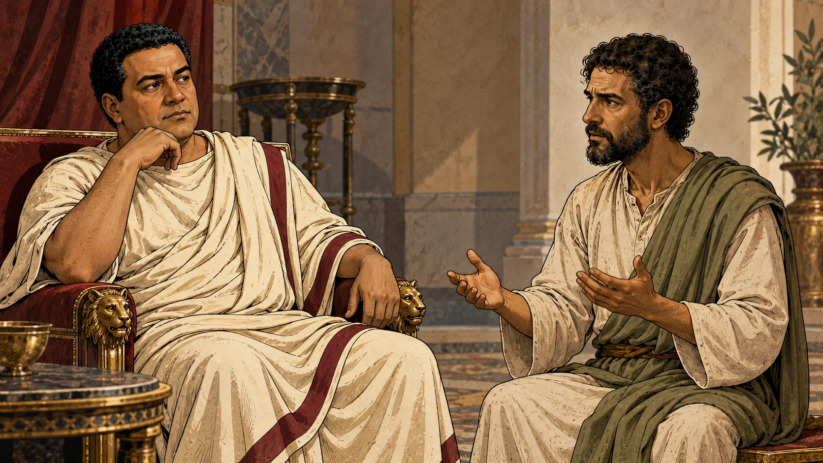 Felix repeatedly summons Paul, hoping to receive money.