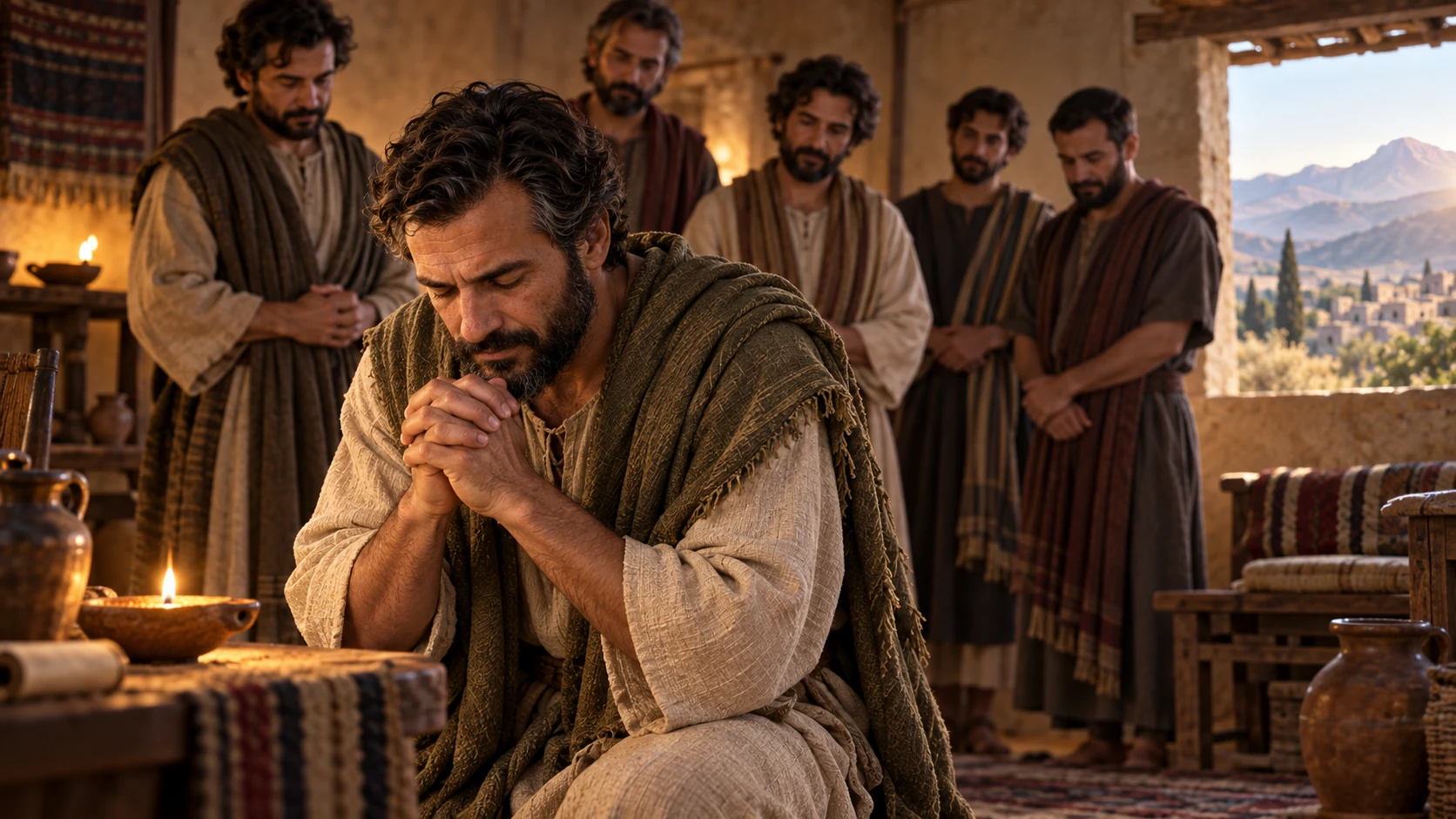 Epaphras prays as the letter passes on greetings from fellow workers.