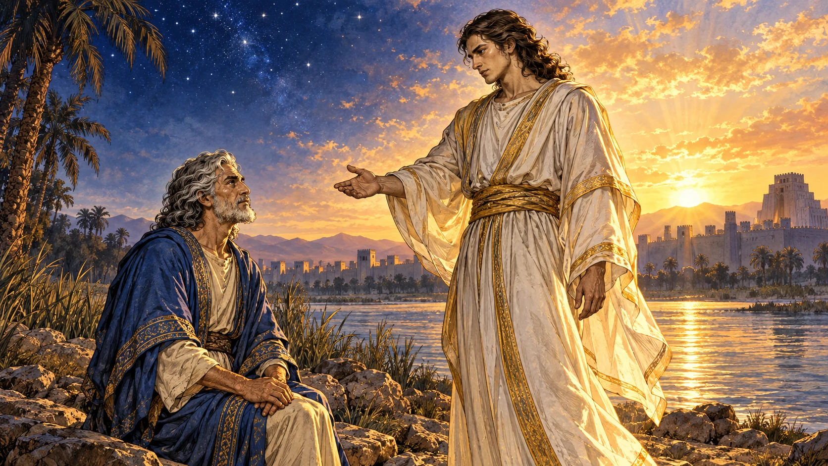 Final numbered times are spoken; Daniel is told to go, rest, and rise at the end.