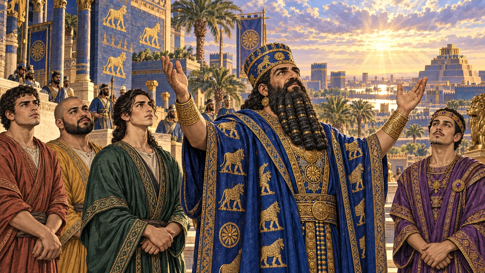 Nebuchadnezzar looks to heaven, regains his kingdom, and praises God.