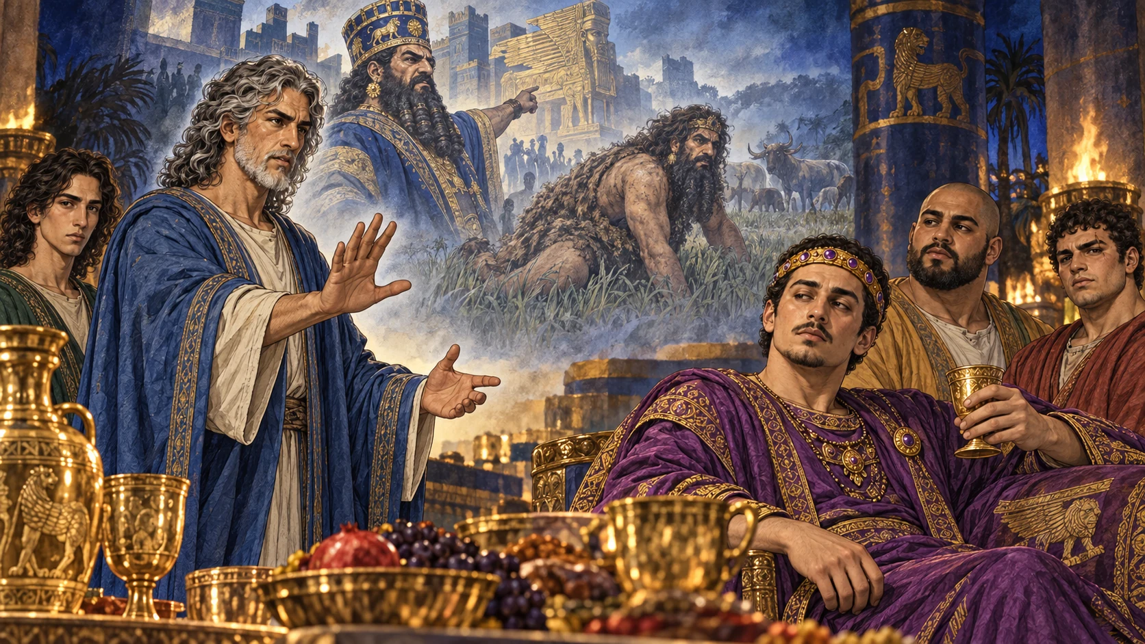 Daniel rejects the gifts and recounts Nebuchadnezzar’s humbling.