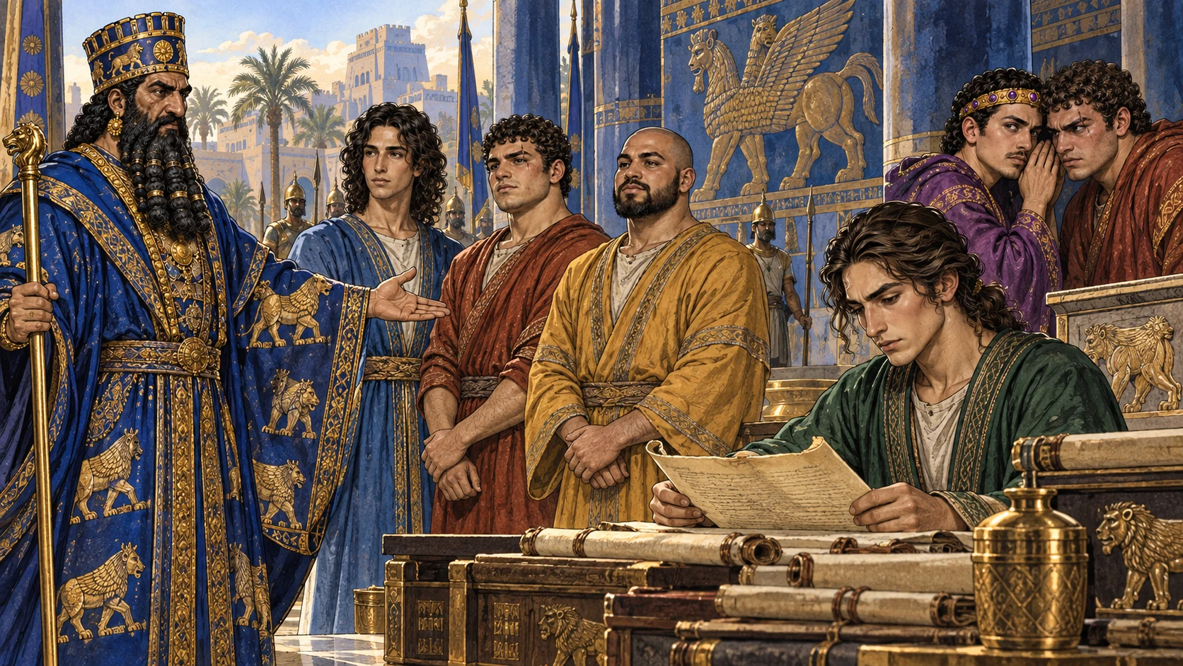 Darius appoints administrators; rivals seek a charge against faithful Daniel.