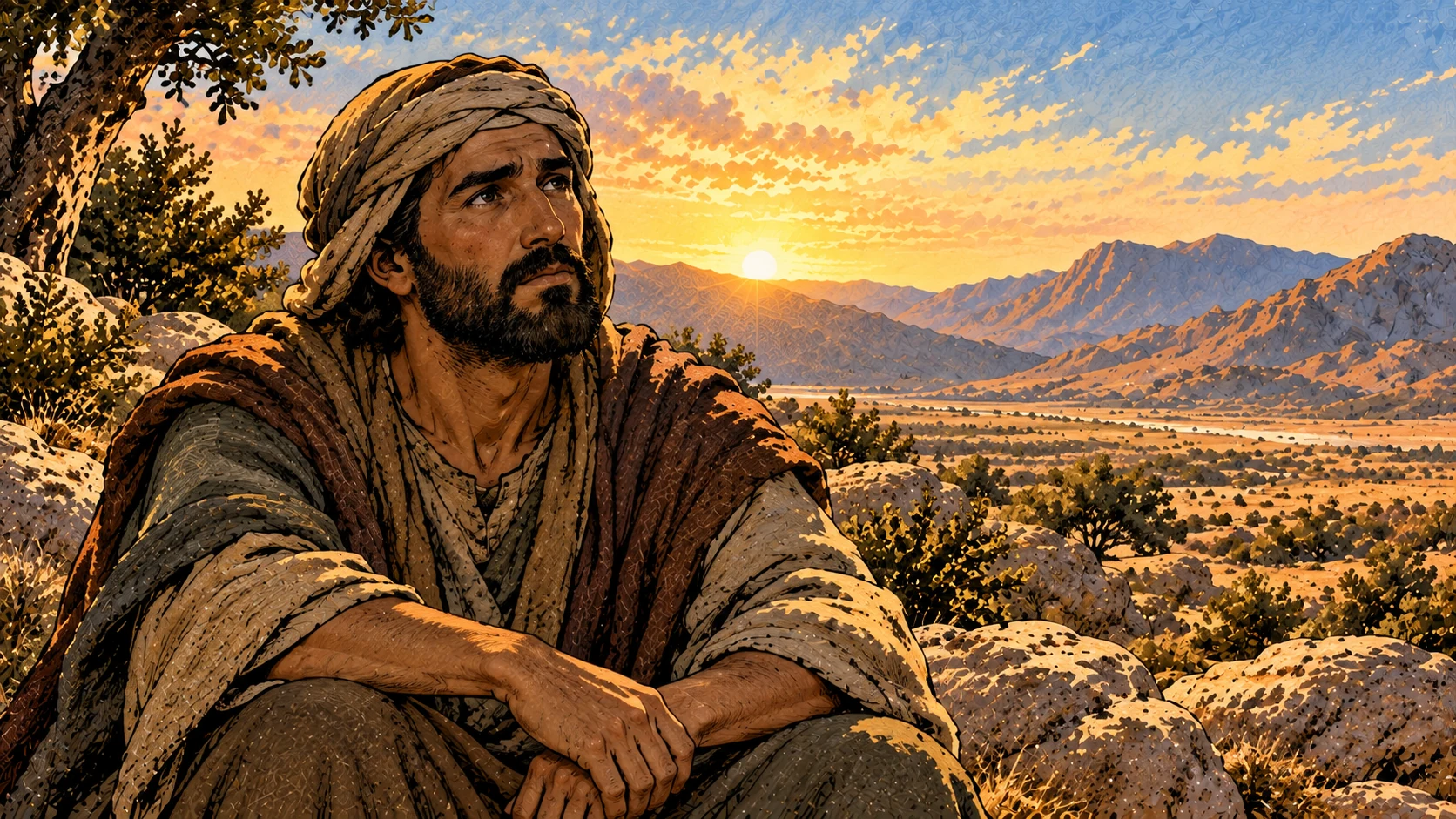 An anonymous listener sits quietly with closed lips and resting hands.