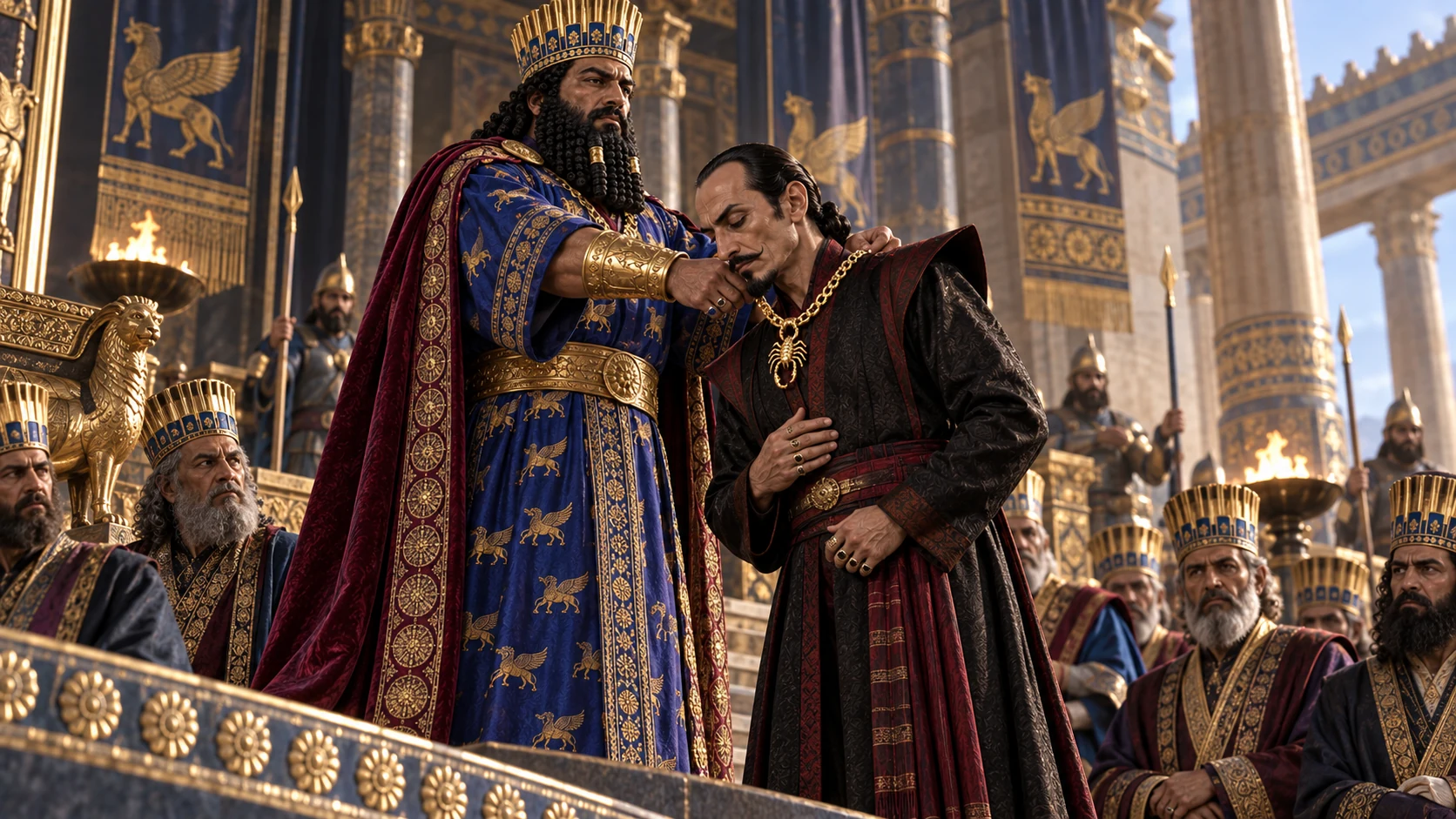 Cinematic illustration for Esther 3:1.