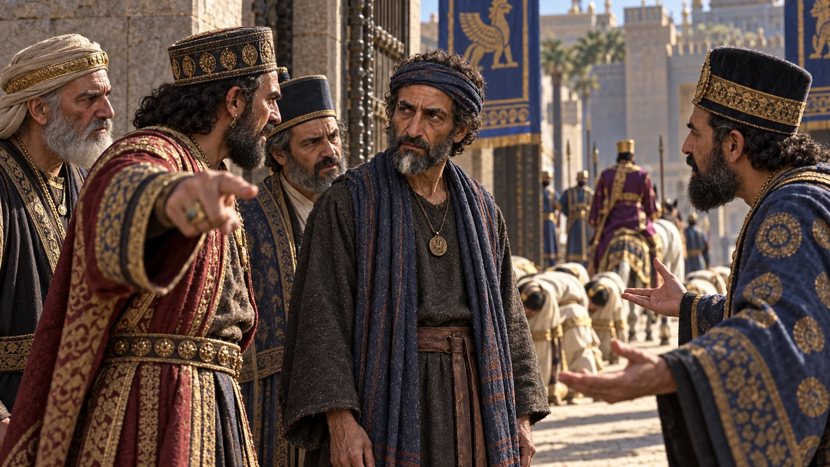 Cinematic illustration for Esther 3:3.