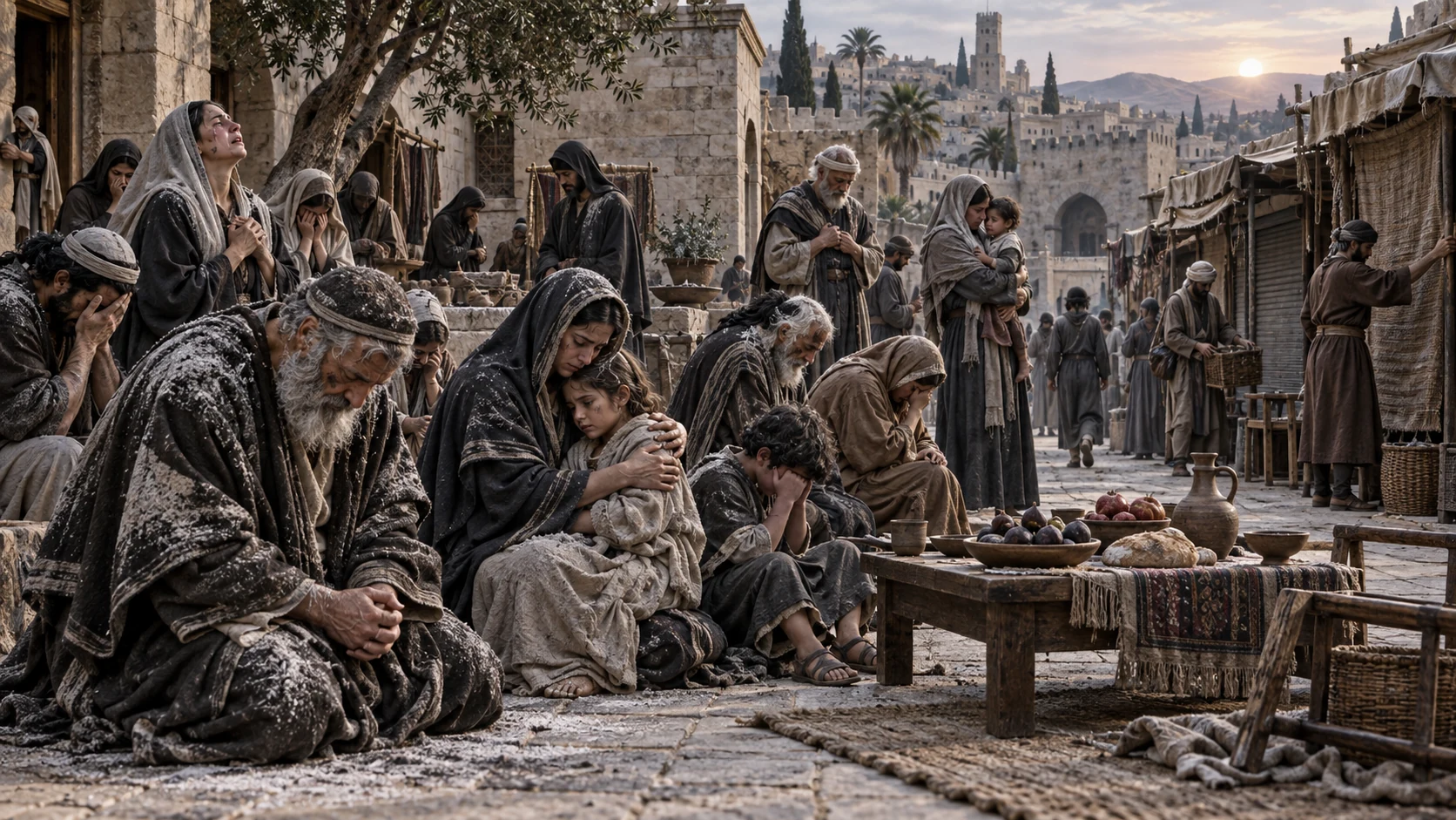 Cinematic illustration for Esther 4:3.