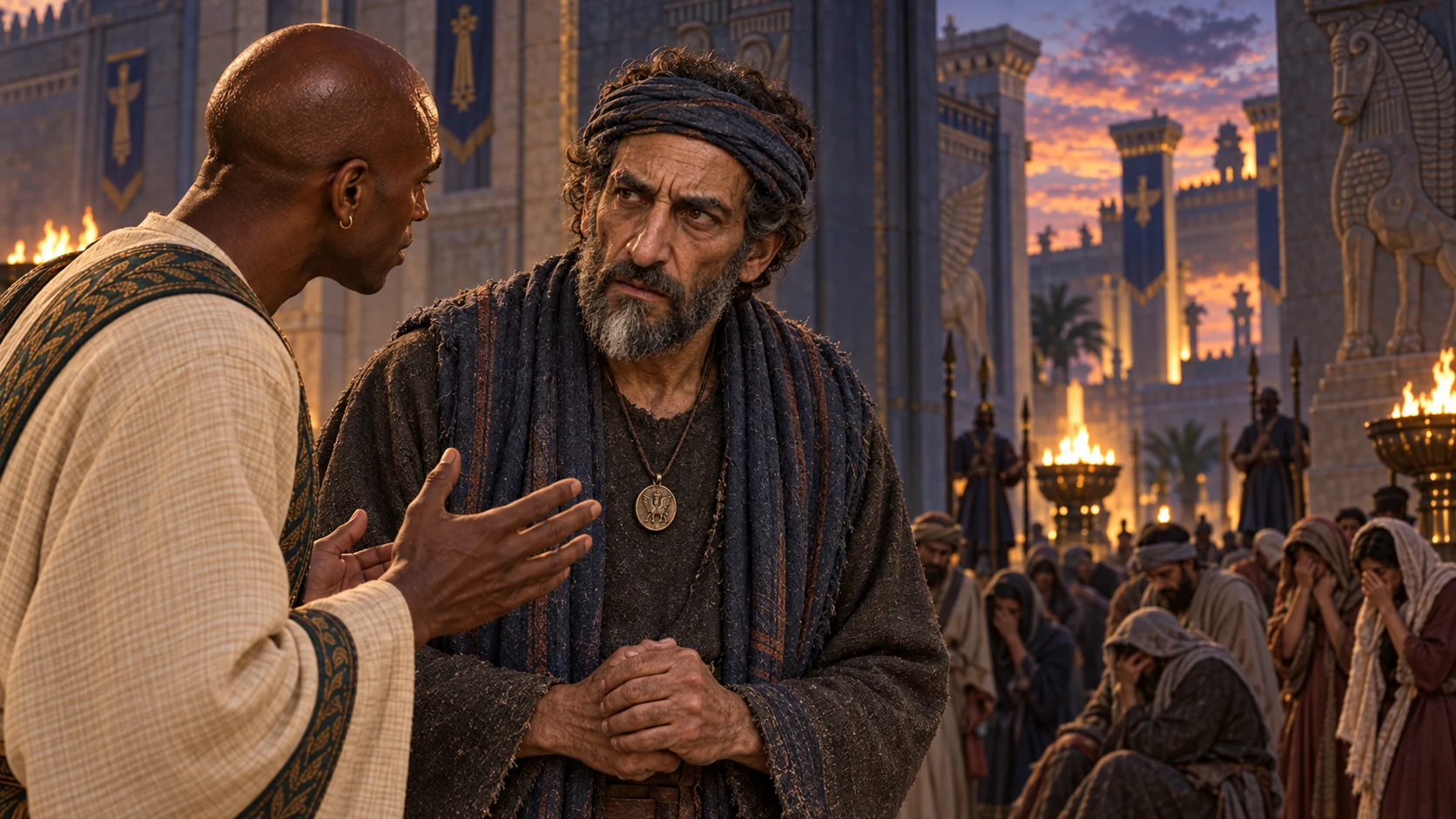 Cinematic illustration for Esther 4:12.