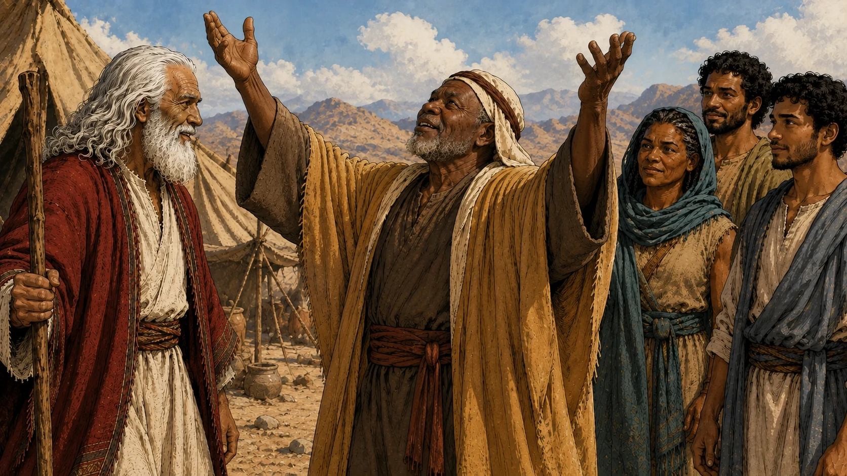 Exodus 18:10. Jethro blesses Yahweh for deliverance from Pharaoh.