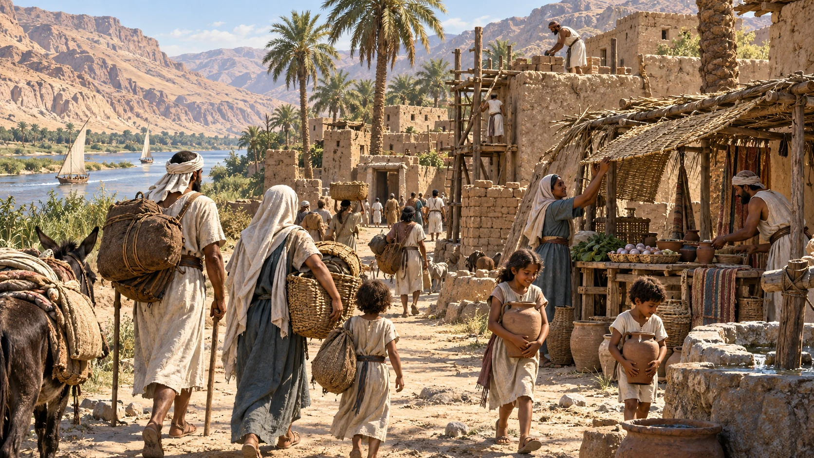 Egyptian families return to a modest Upper Egypt village and begin rebuilding.