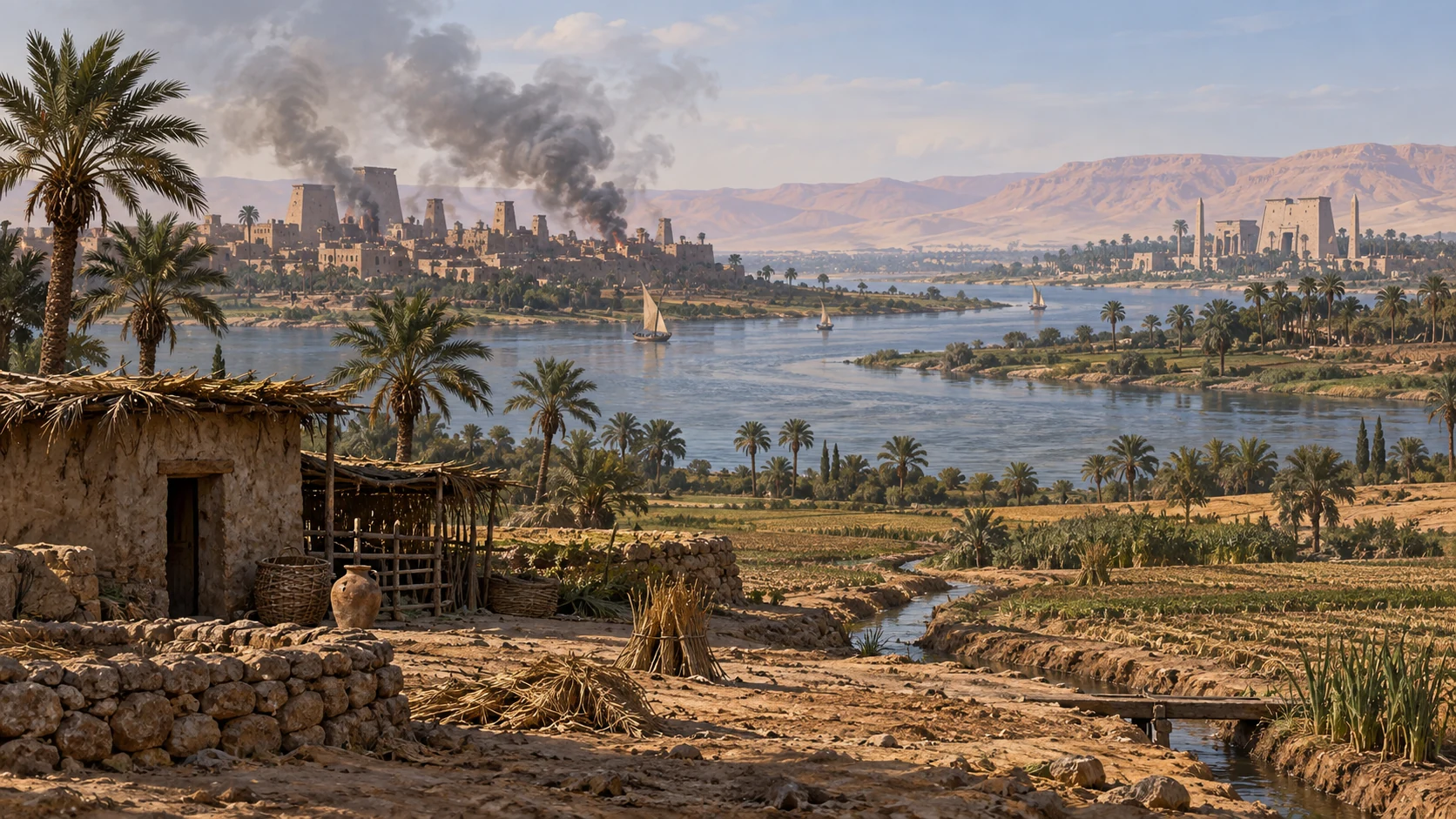 Separate Nile districts show judgment reaching Pathros, Zoan, and No.