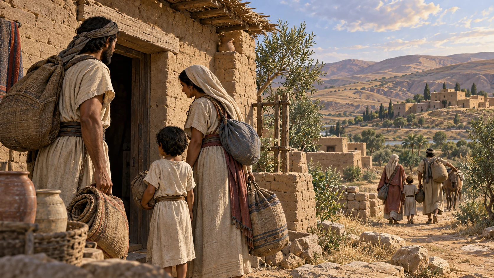 Separated Egyptian households reach unfamiliar settlements beyond their homeland.