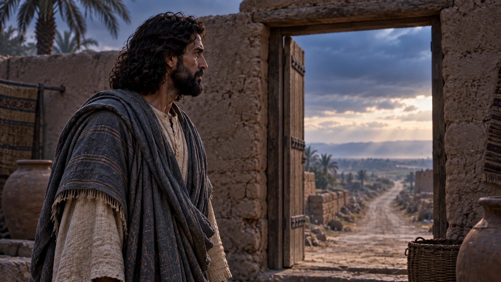 Ezekiel turns his attention toward a distant northern road in prophetic vision, not transported there; no map or modern identity