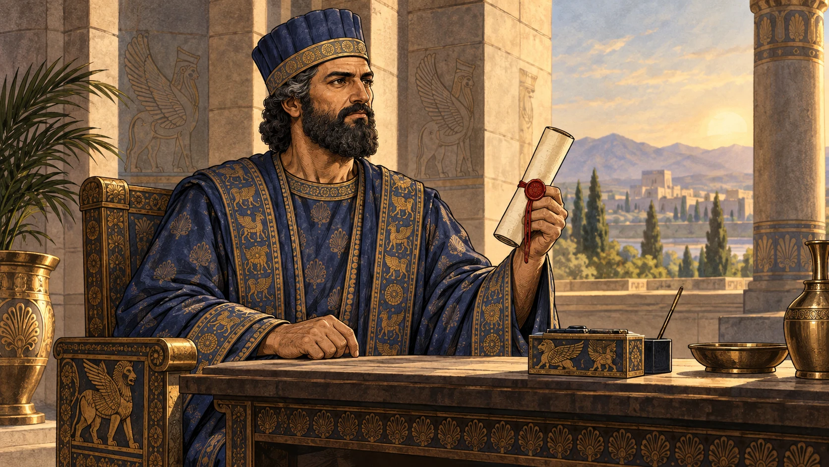 Cyrus sends a written proclamation.