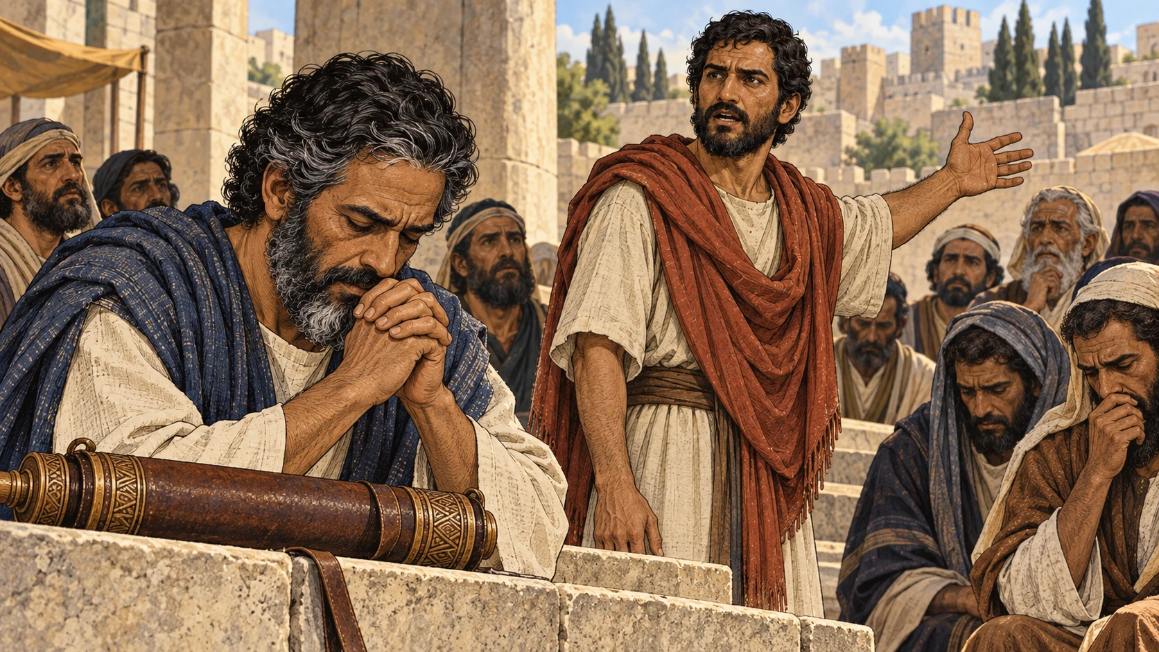 Ezra prays; Shecaniah calls for action.