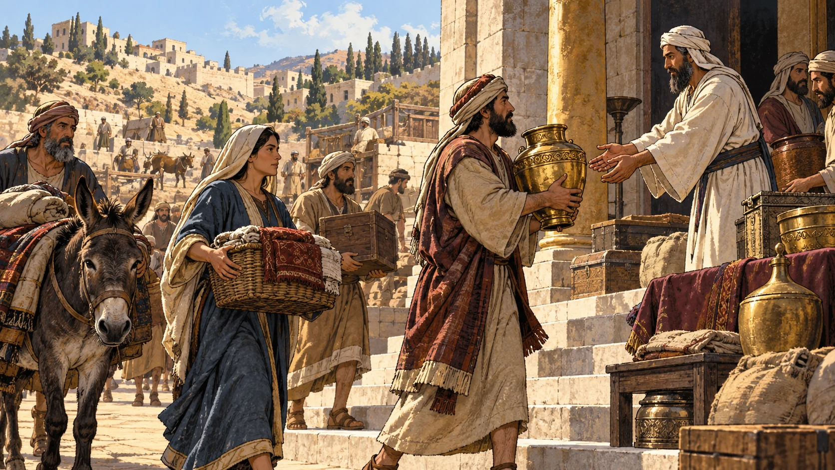 Gifts for the house and settlement in the towns.