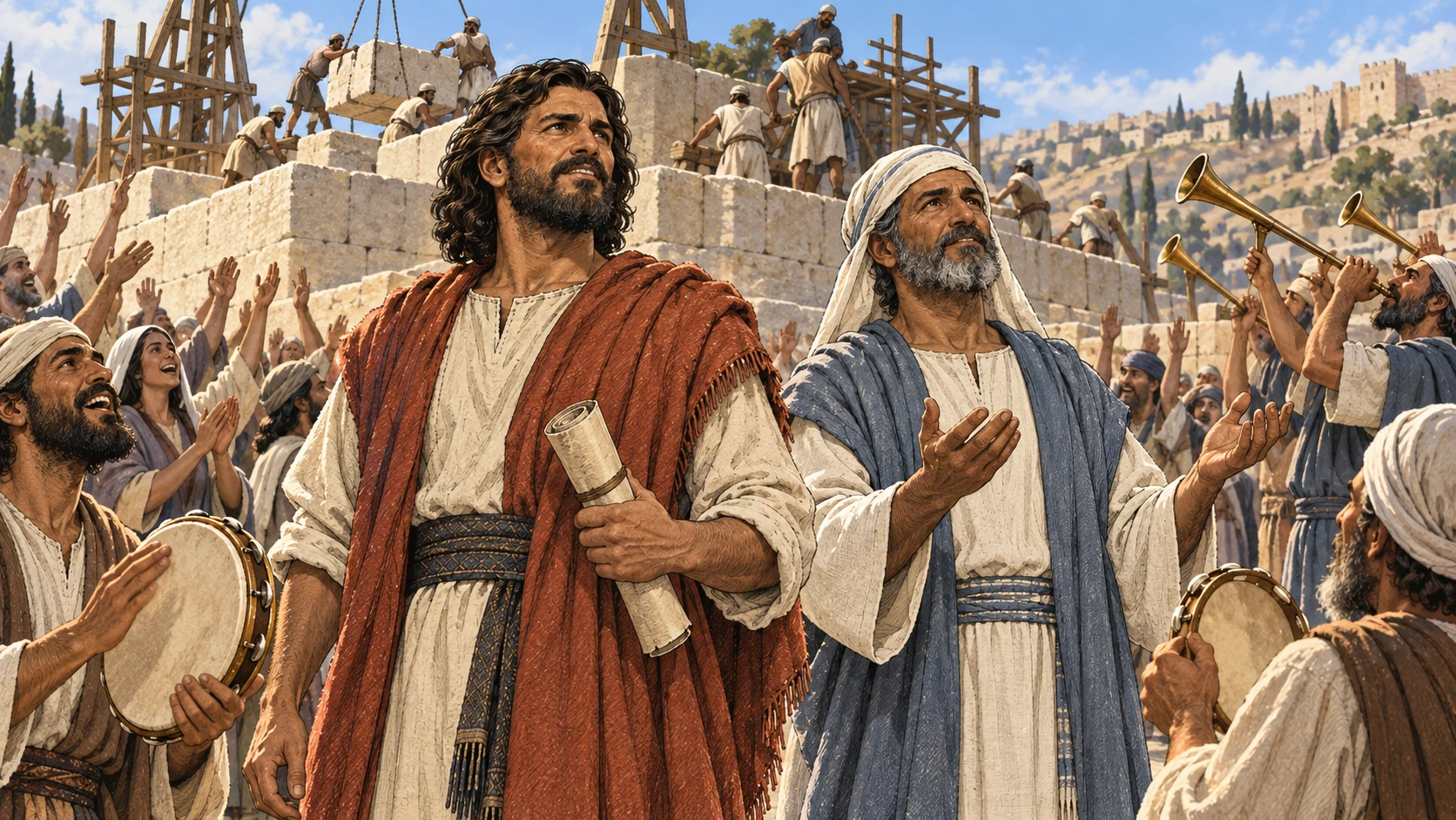 Foundation laid with responsive praise.