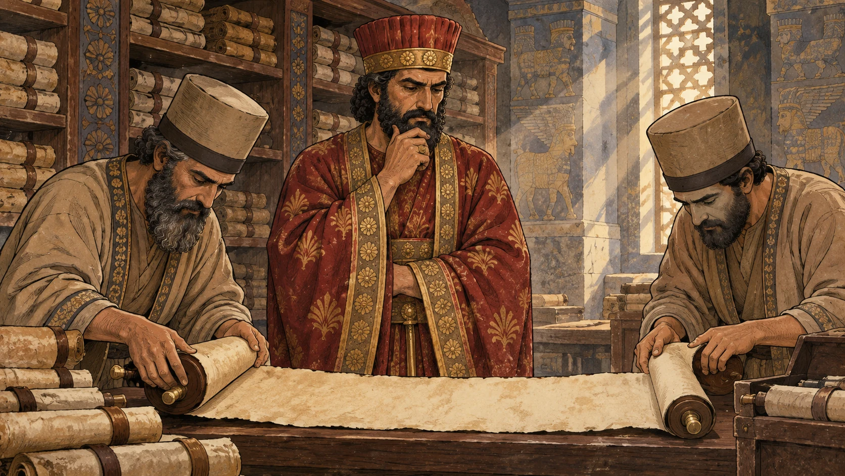 Darius searches; Cyrus’ decree is found.