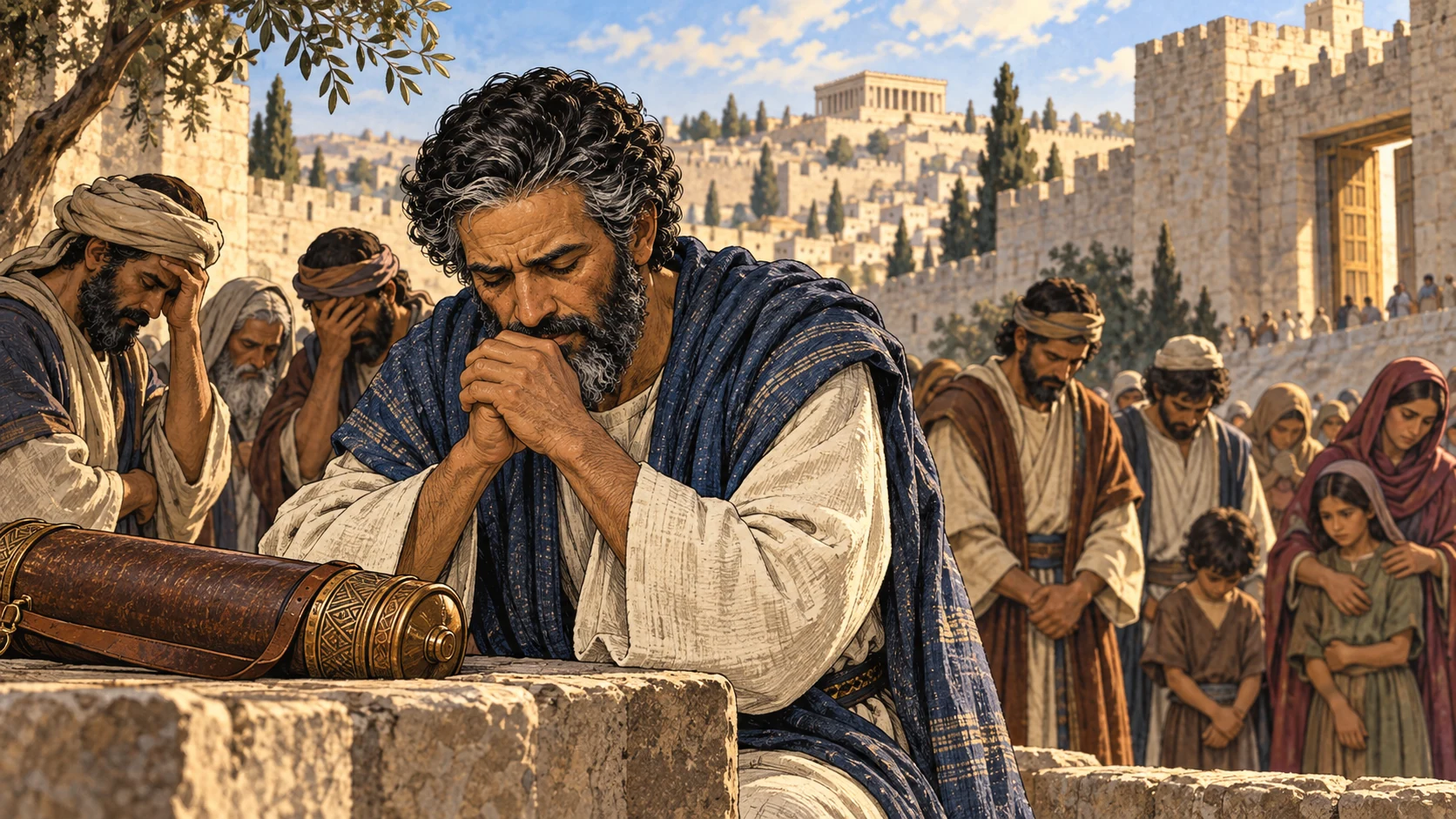 Confession recalls guilt, exile and a remnant.