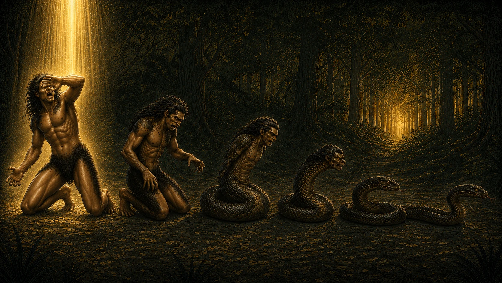 The existing curse transformation brings the serpent down.