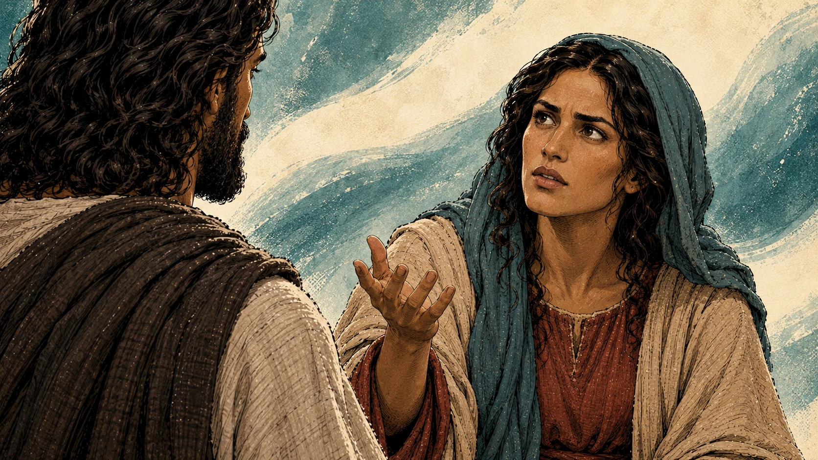 Mary questions the Savior against soft currents in the reported vision.