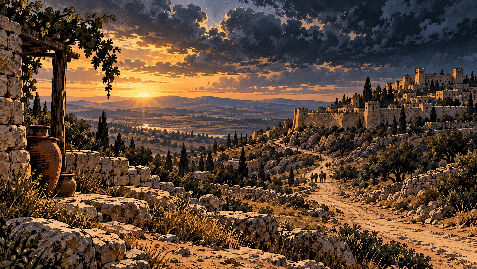 Road toward sunrise.