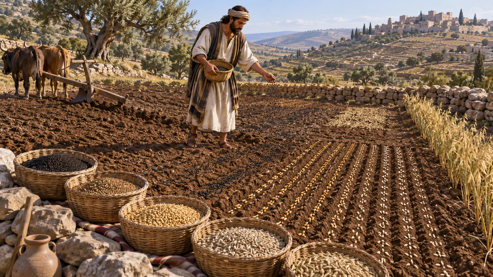 A wise farmer stops plowing and sows each crop in its proper pattern and boundary.