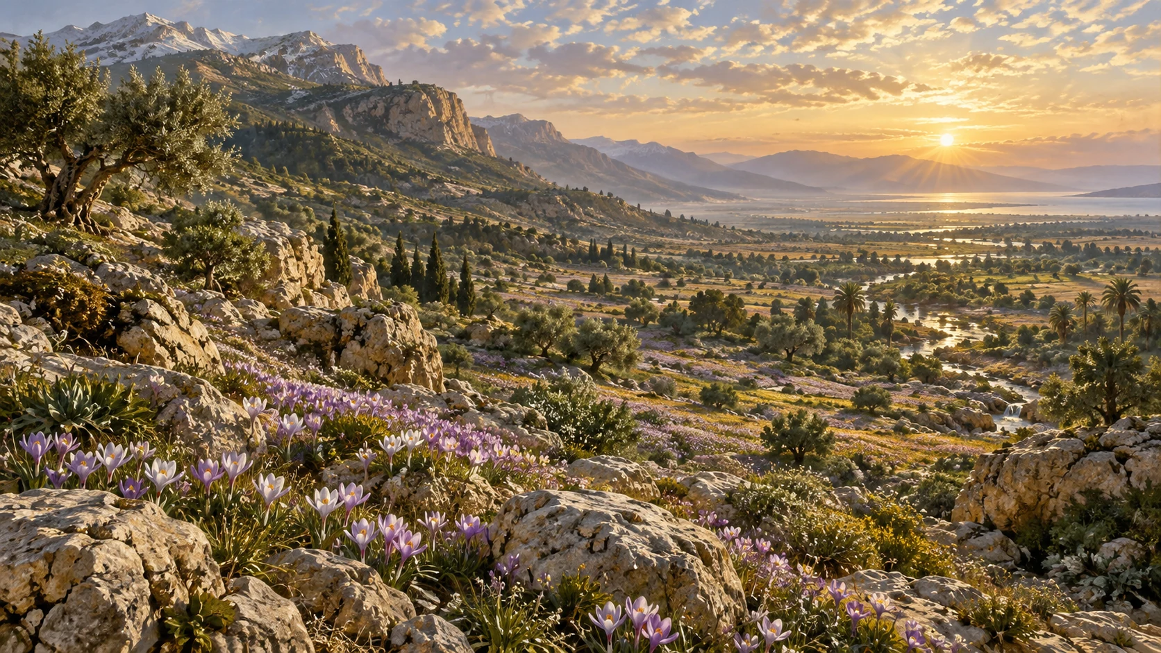 The barren land flowers as the prophet foresees joy and the majesty of God.