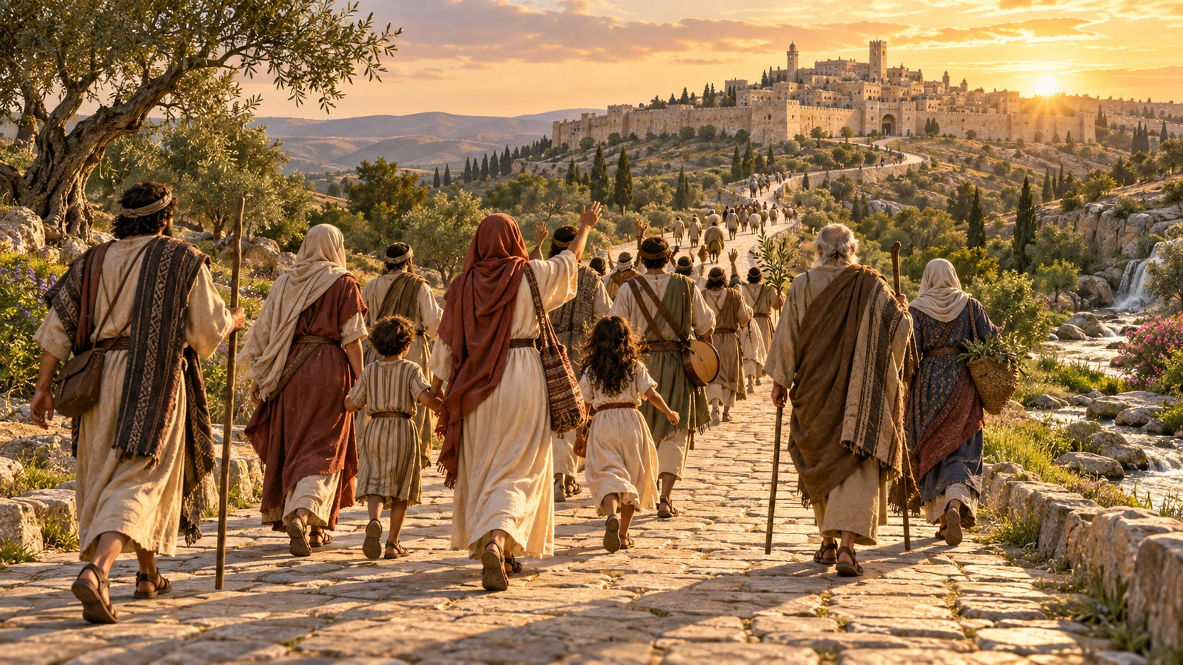 The redeemed follow a safe raised road toward Zion with songs of lasting joy.