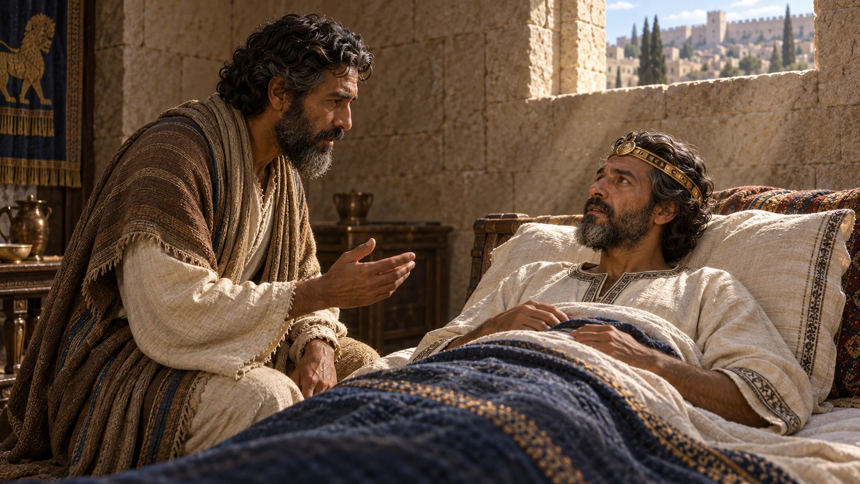 Isaiah returns with a promise of added years and protection for Jerusalem.