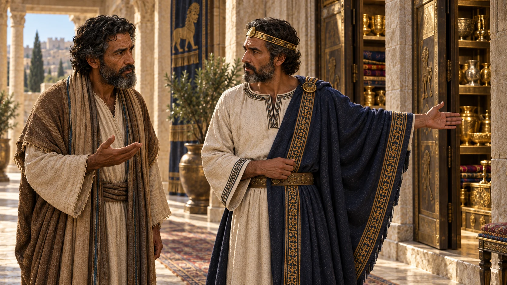 Isaiah asks where the visitors came from and what they saw in Hezekiah’s house.